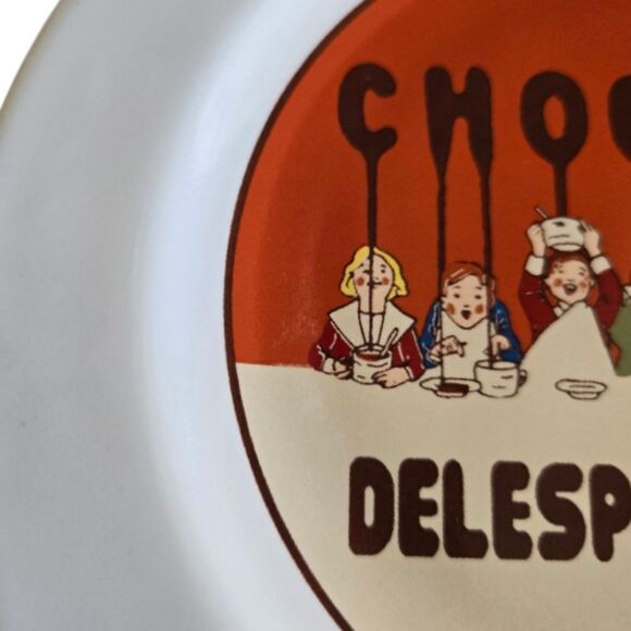 Pottery Barn Ceramic Chocolate Dessert Plate, Red Chocolat Delespaul-Havez - Picture 2 of 6